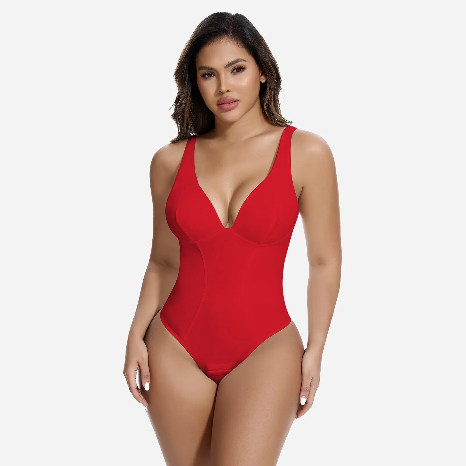 Joyshaper V Neck Thong Bodysuit Shapewear Tummy Control sold by Joyshaper