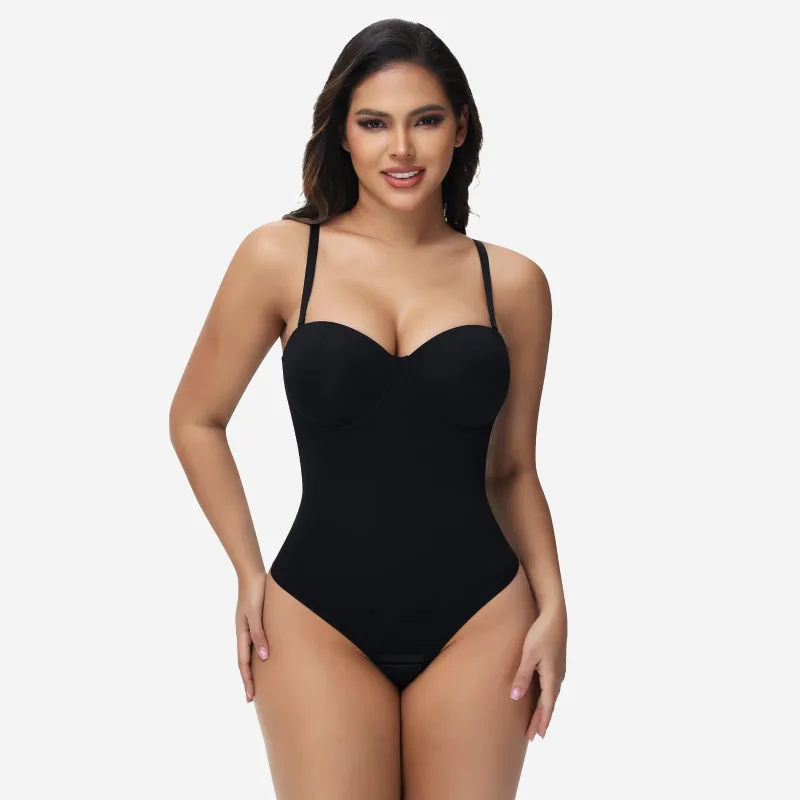 Joyshaper Tummy Control Shapewear Strapless Bodysuit with Built-in Bra sold by Joyshaper