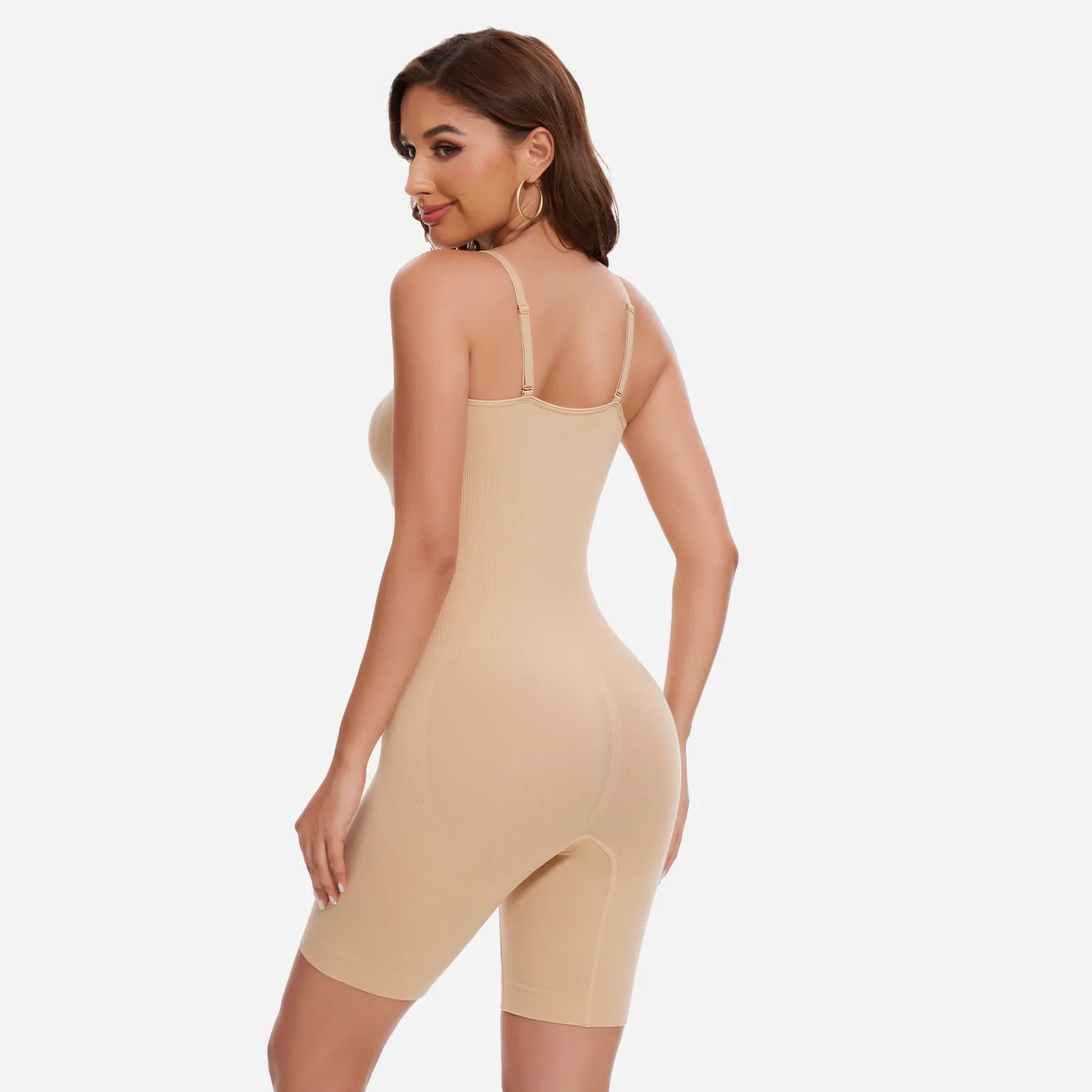 Joyshaper Smooth-Finish Mid Thigh Bodysuit Shapewear with Adjustable Straps sold by Joyshaper product image thumbnail 4