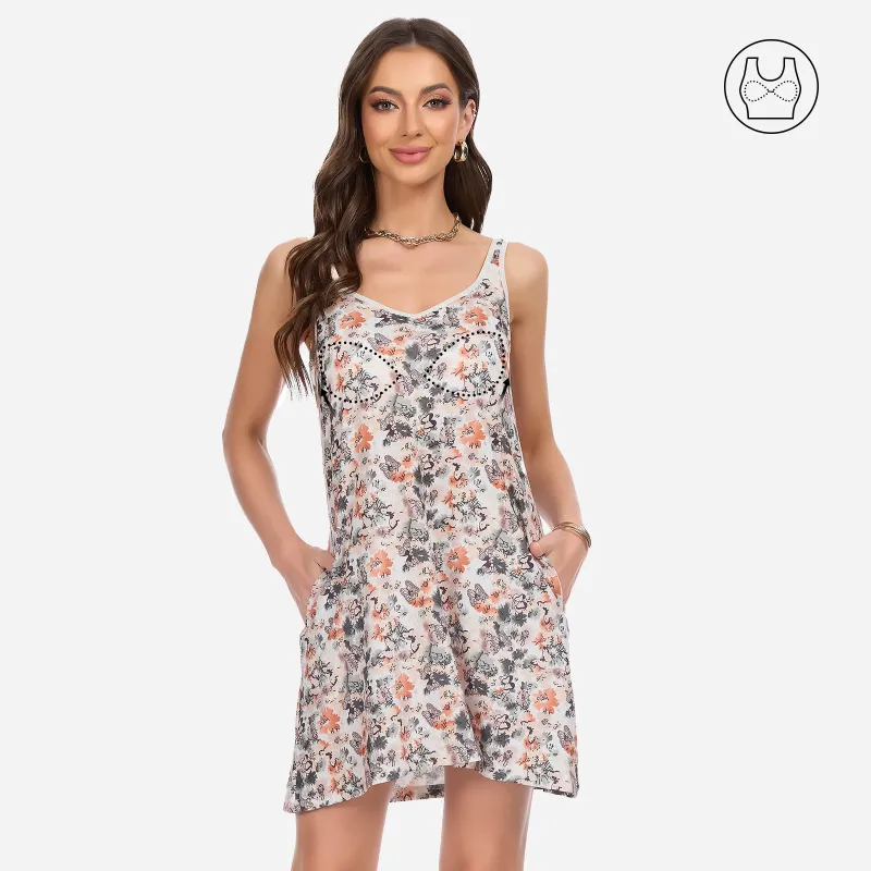 Joyshaper Flowy Summer Dress with Built-in Bra & Adjustable Straps sold by Joyshaper