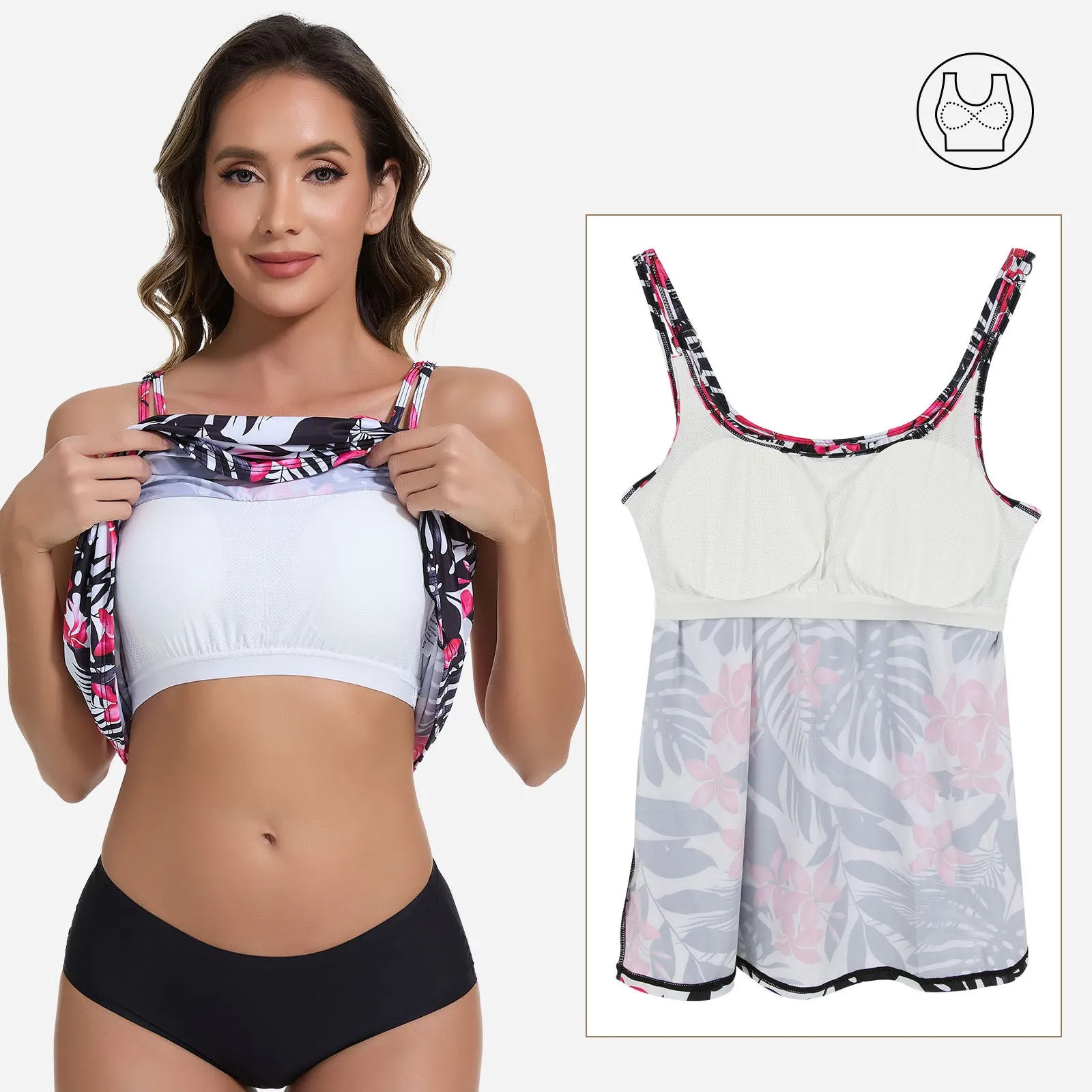 Joyshaper Women’s Halter Cami Tank Top with Built-in Bra Loose Fit sold by Joyshaper product image thumbnail 2