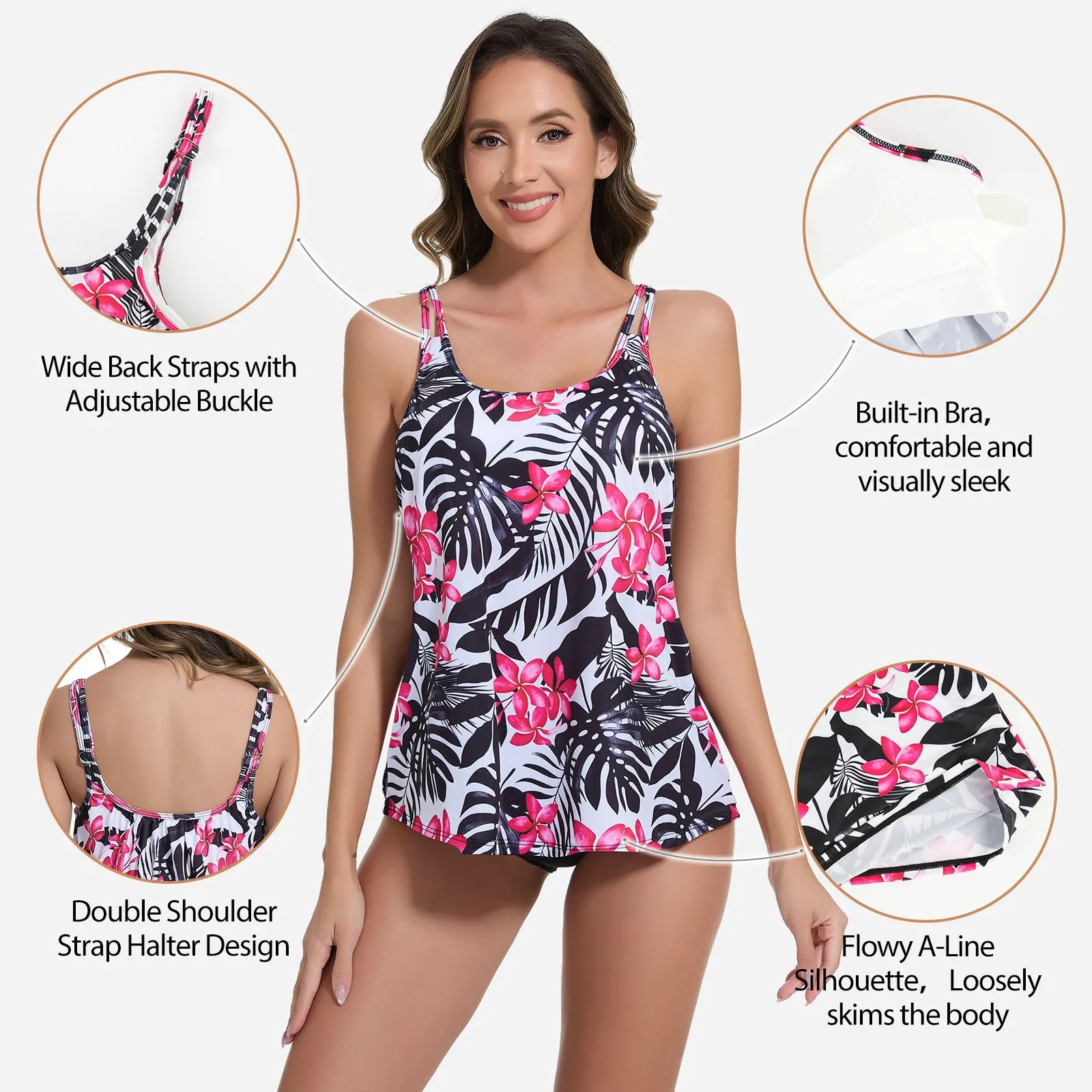 Joyshaper Women’s Halter Cami Tank Top with Built-in Bra Loose Fit sold by Joyshaper product image thumbnail 3