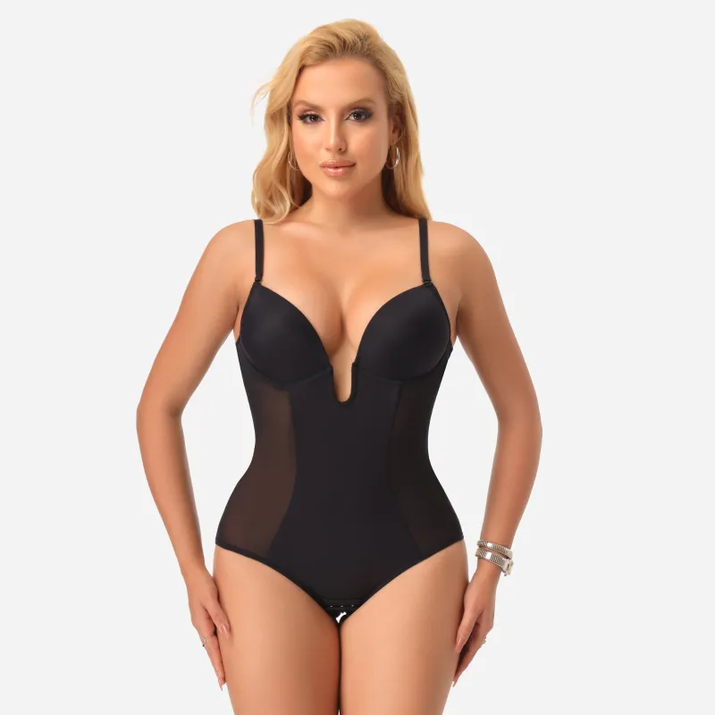 Joyshaper Built in Bra U-Plunge Backless Shapewear Bodysuit sold by Joyshaper