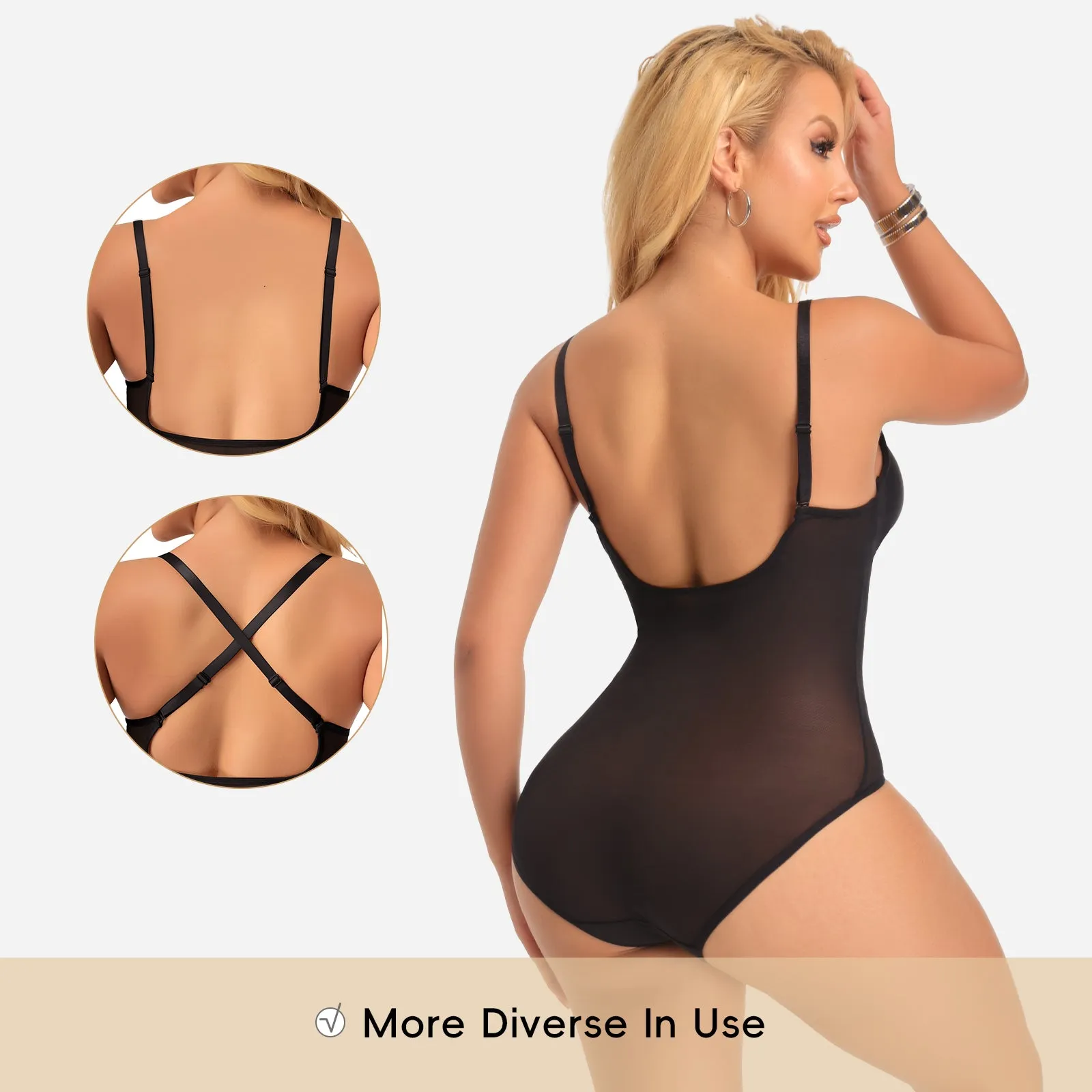 Joyshaper Built in Bra U-Plunge Backless Shapewear Bodysuit sold by Joyshaper product image thumbnail 3