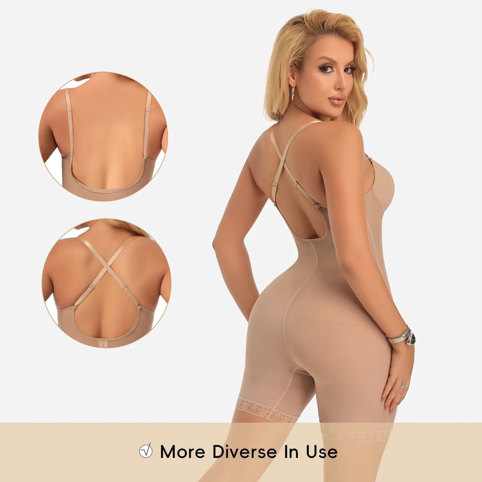 Joyshaper Backless Deep U Plunge Shapewear Strapless Bodysuit sold by Joyshaper product image thumbnail 3