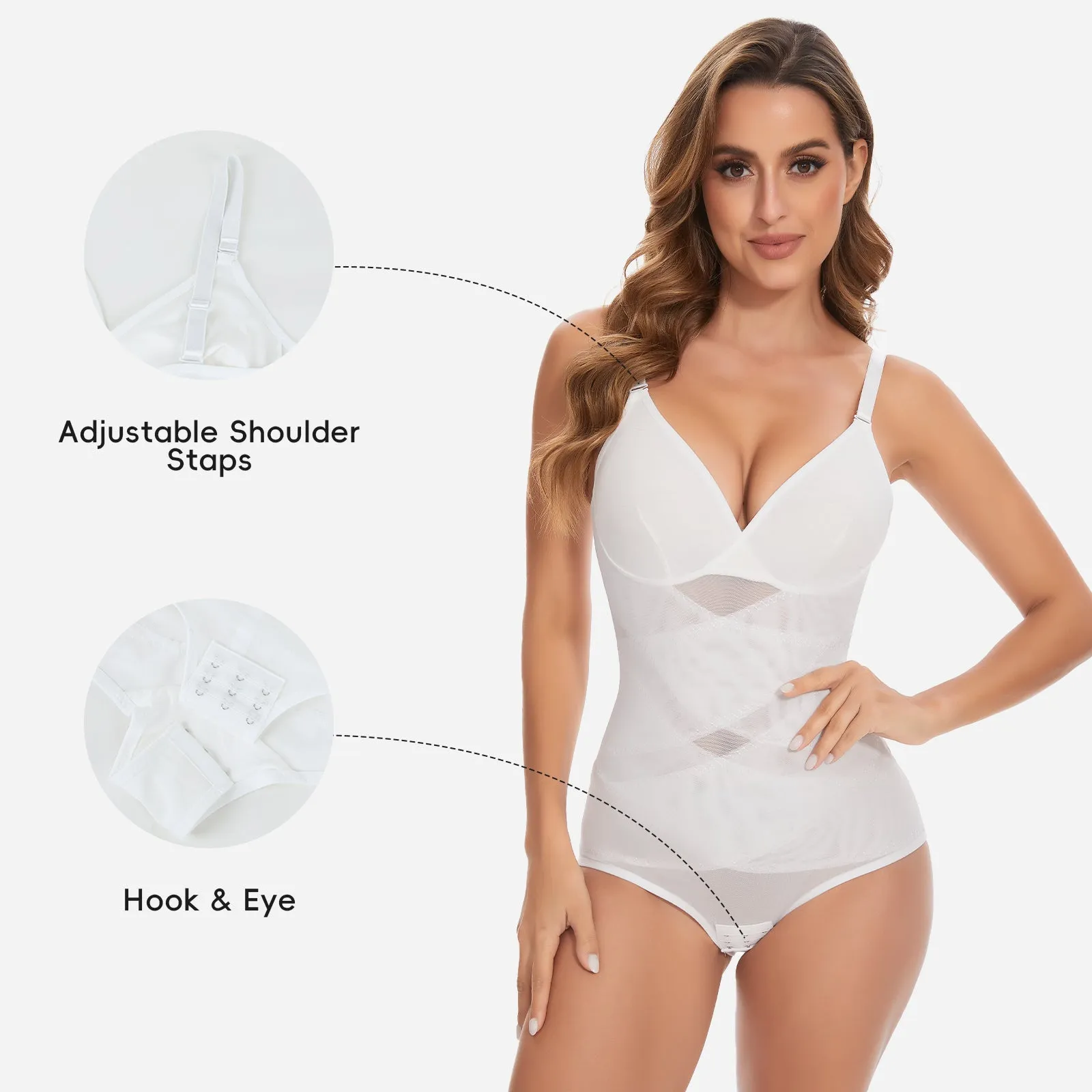 Joyshaper V Neck Waist Control Slimming Shaping Bodysuit sold by Joyshaper product image thumbnail 2