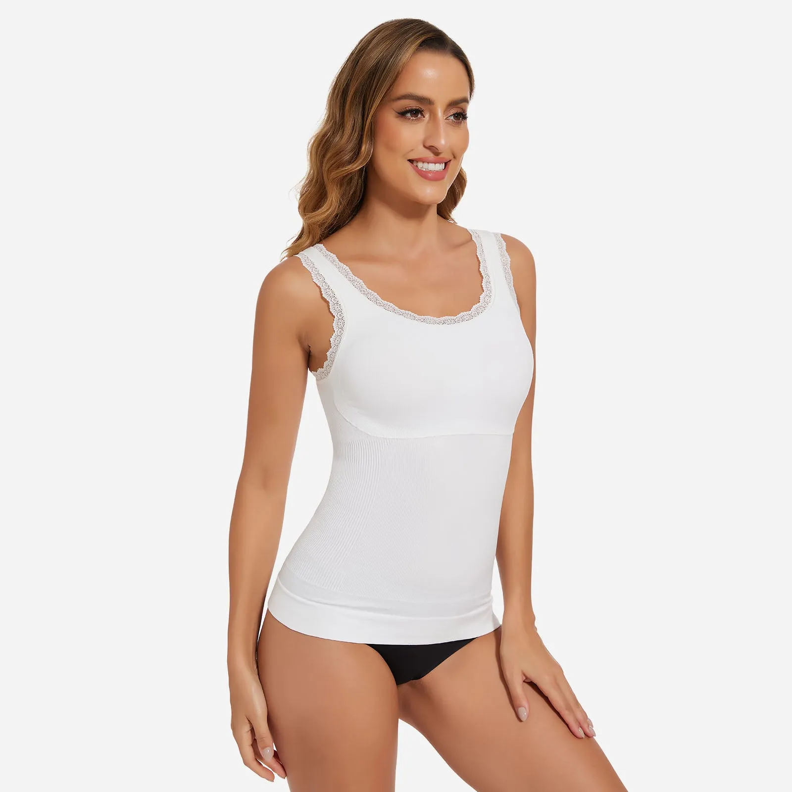 Joyshaper Lace Tummy Control Shapewear Tank Top sold by Joyshaper product image thumbnail 4