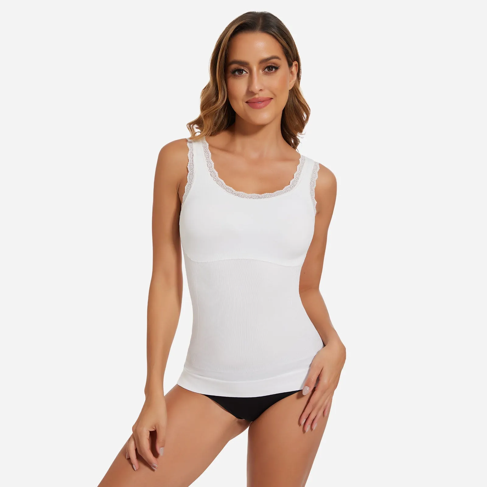 Joyshaper Lace Tummy Control Shapewear Tank Top sold by Joyshaper