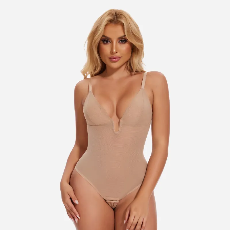 Joyshaper Low Back U Plunge Thong Shapewear Bodysuit sold by Joyshaper