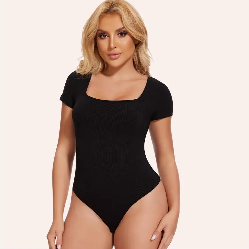 Joyshaper Square Neck Short Sleeveless Bodysuit Top sold by Joyshaper