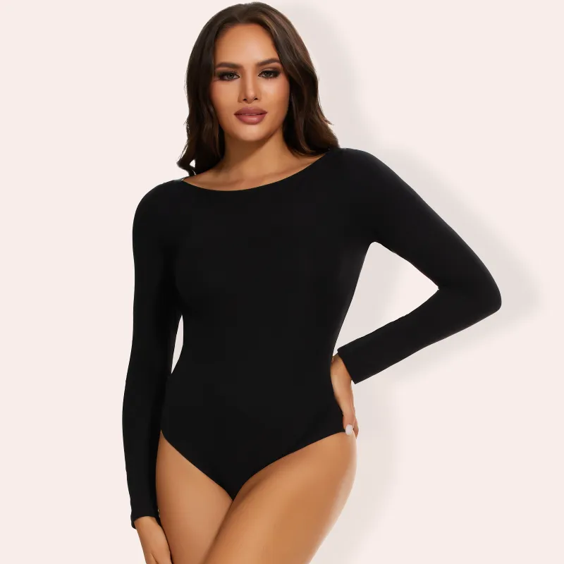 Joyshaper Round Collar Long Sleeve Bodysuit sold by Joyshaper