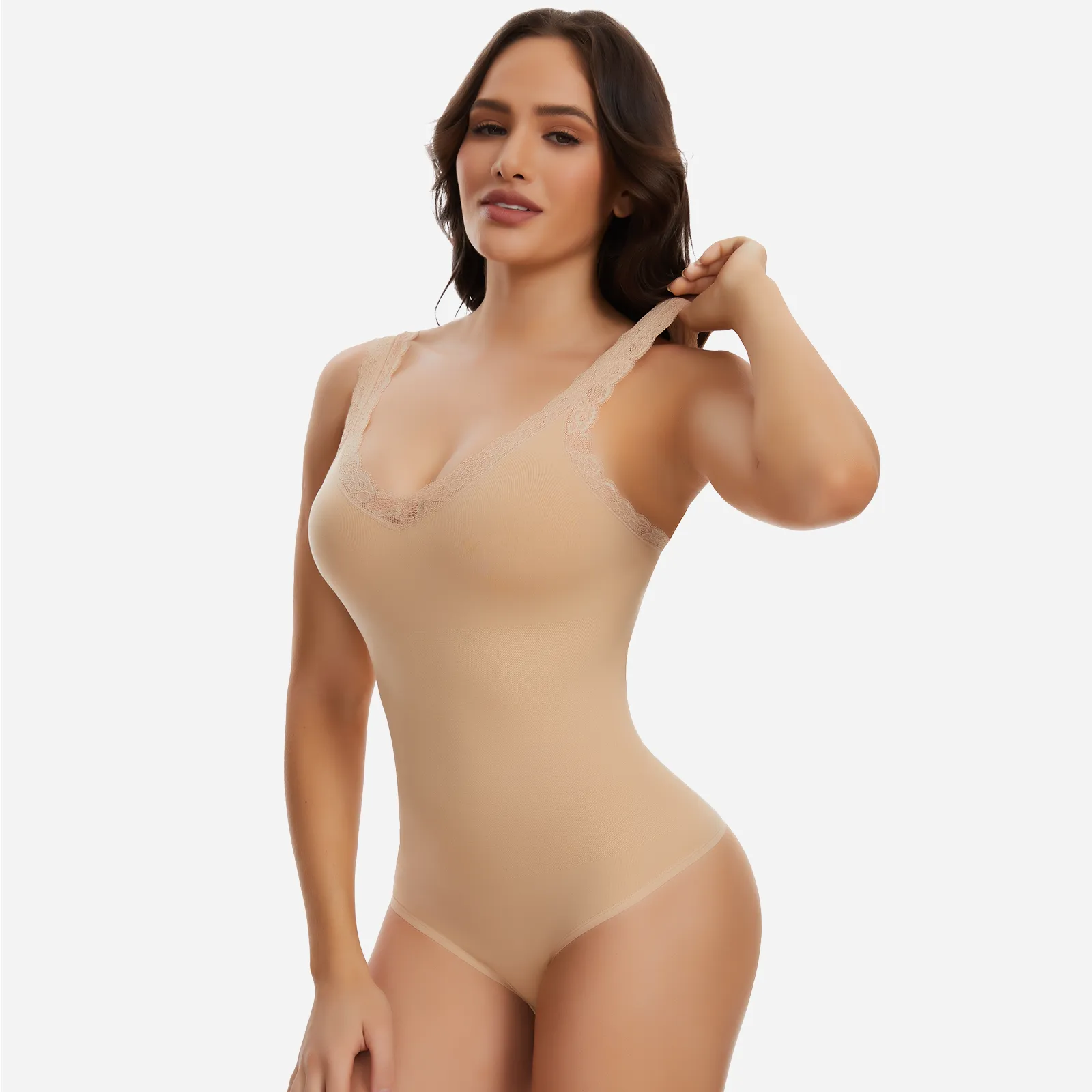 Joyshaper Lace V-Neck Shapewear Bodysuit sold by Joyshaper product image thumbnail 2