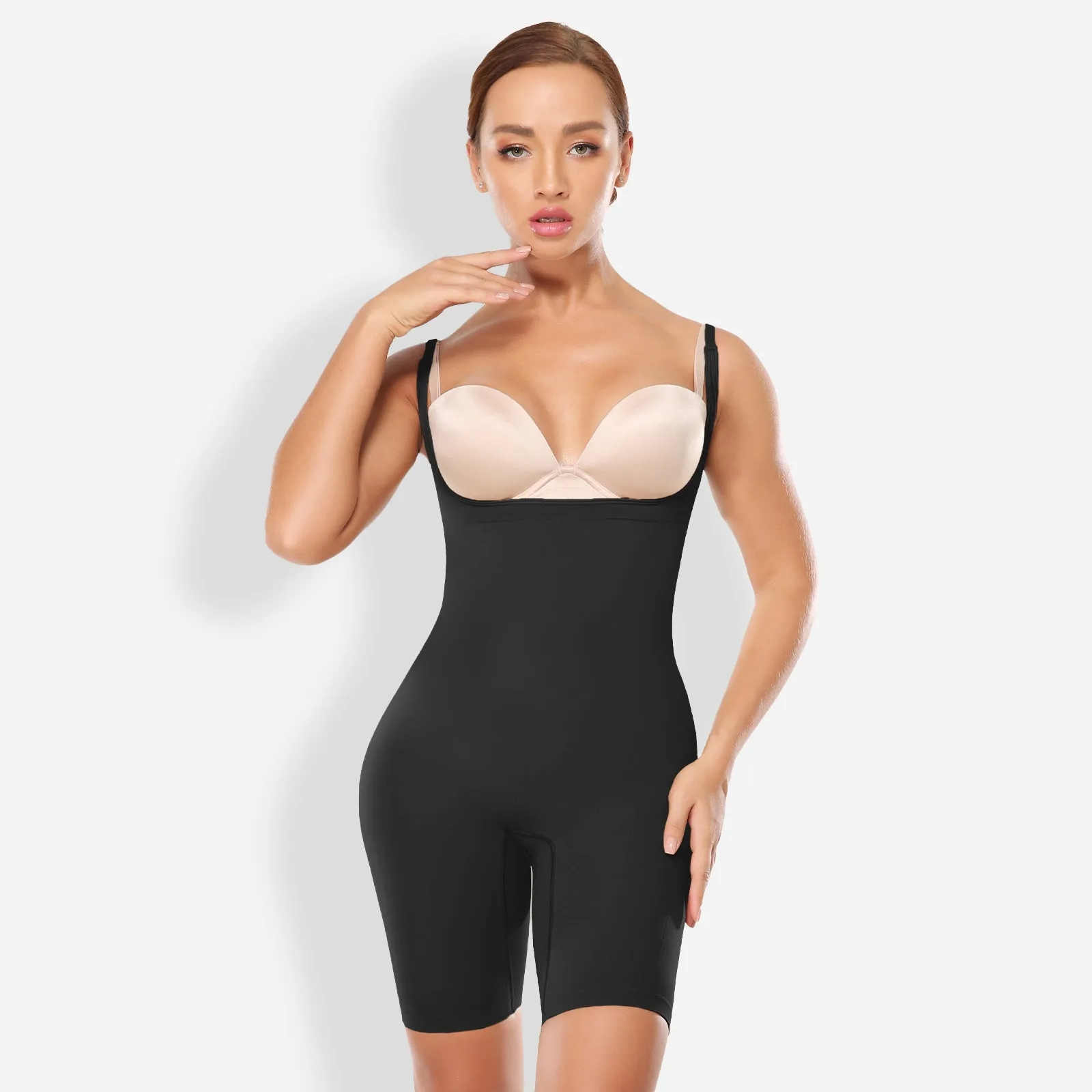 Joyshaper Open Bust Mid-Thigh Smooth Bodysuit sold by Joyshaper