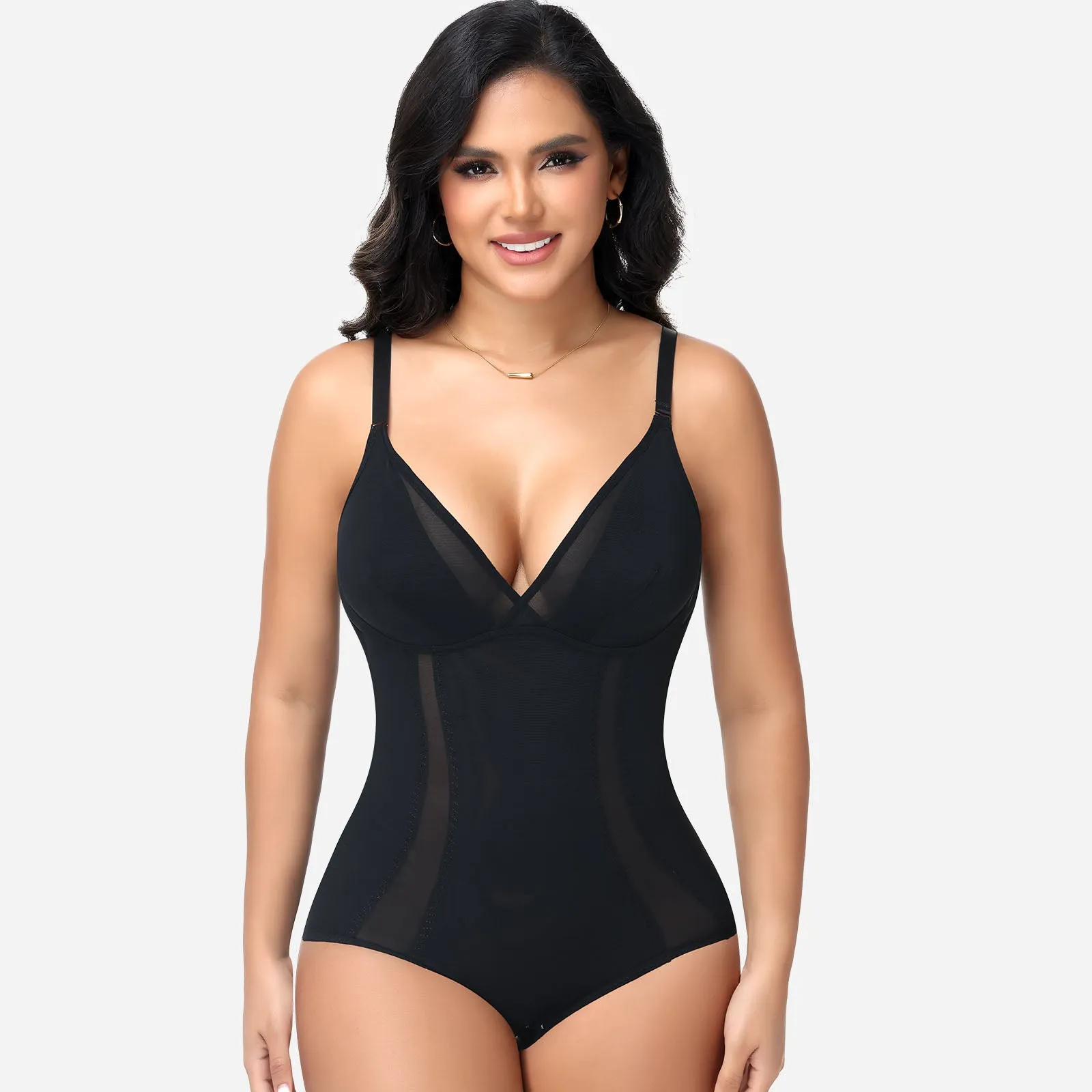 Joyshaper V-Neck Sculpting Shapewear Tummy Control Bodysuit sold by Joyshaper