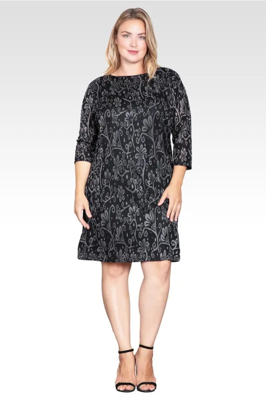 Esme Women's Plus Size Floral Crochet Mini Dress made by Standards and Practices