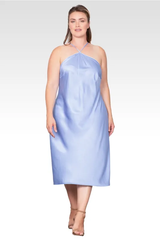 Plus Size Solid Halter Straps Slip Midi Dress sold by Standards and Practices