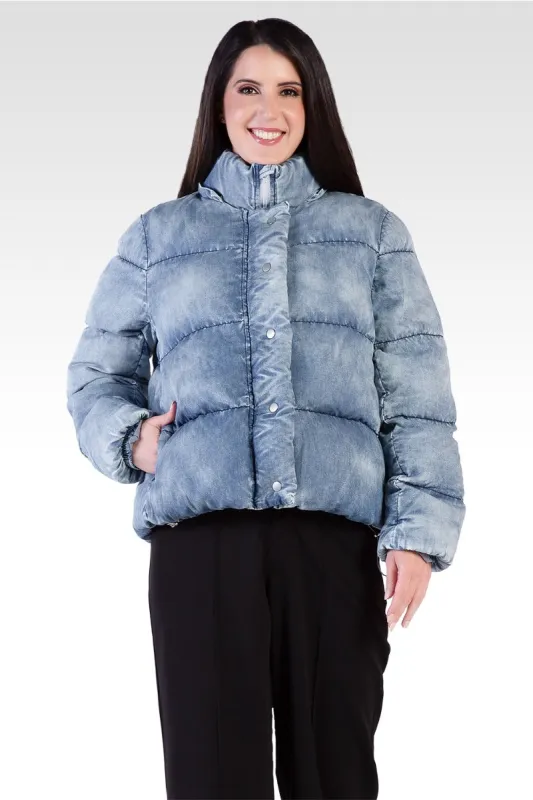 Polaris Women's Indigo Tencel Puffer Jacket sold by Standards and Practices