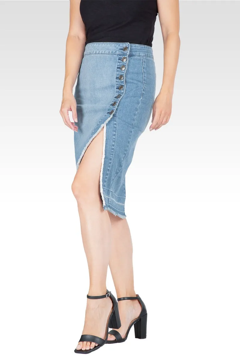 Alanis Women's Raw Edge Slit Skirt sold by Standards and Practices product image thumbnail 3