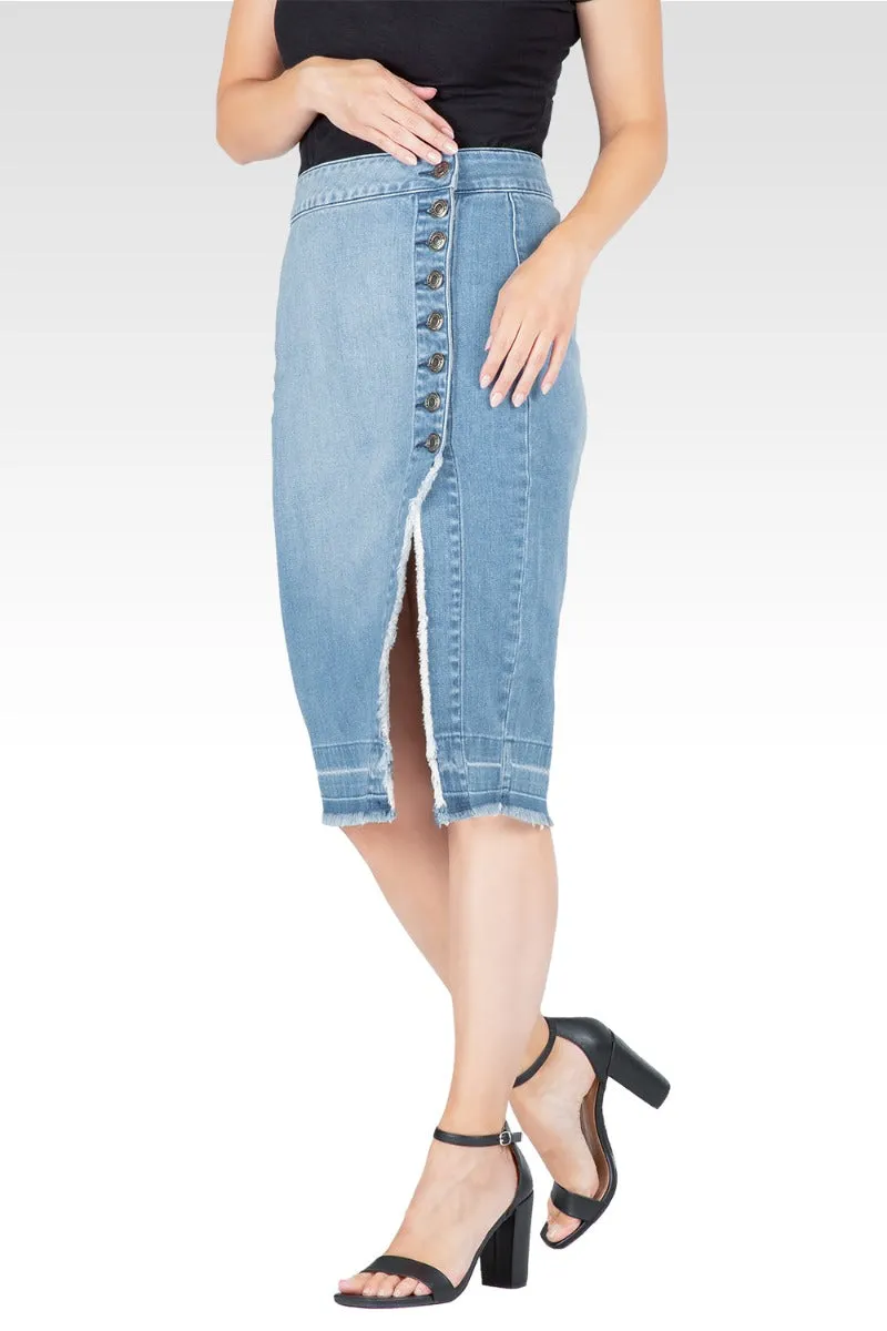 Alanis Women's Raw Edge Slit Skirt sold by Standards and Practices product image thumbnail 4