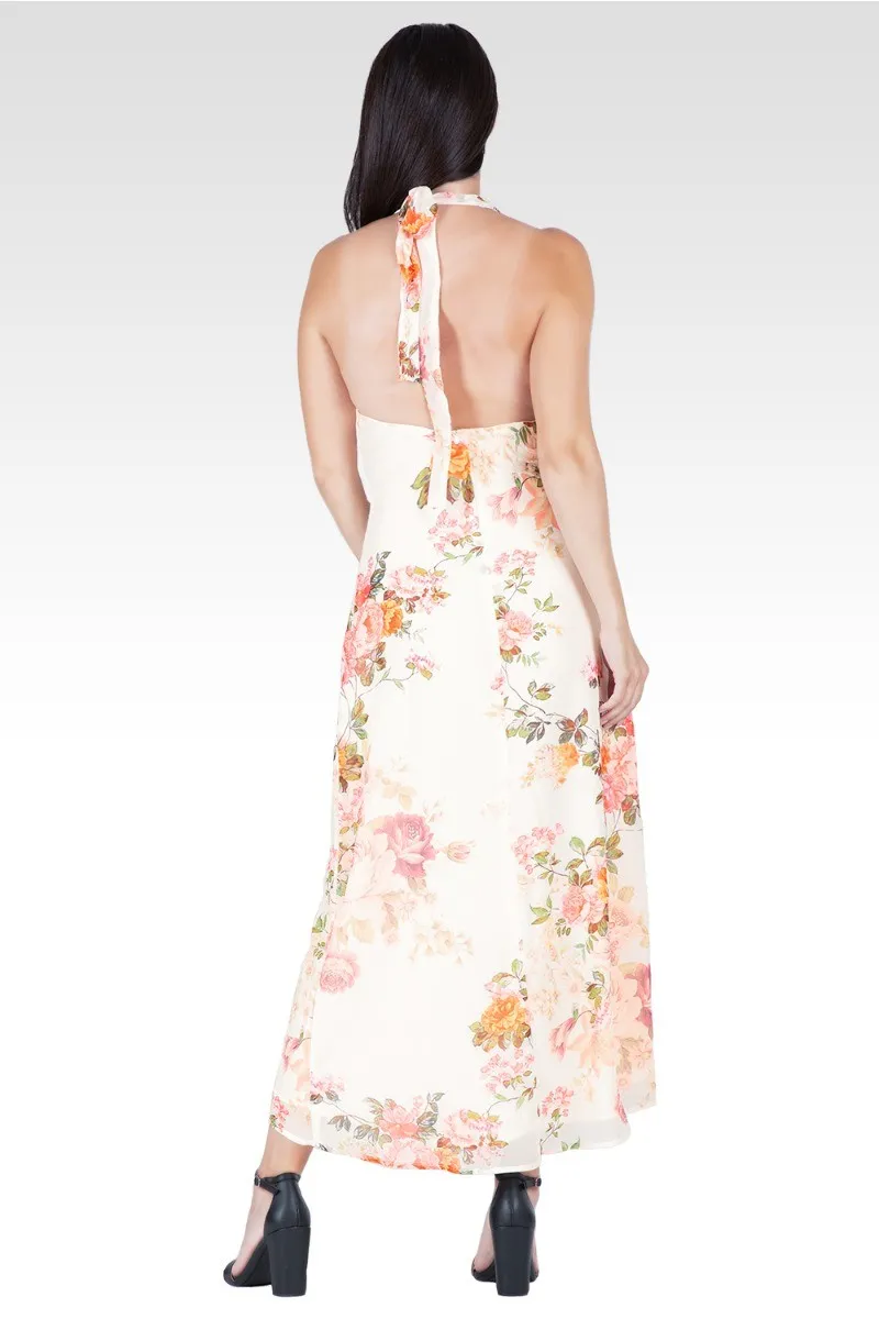 Akari Women's Floral Print Cowl Neck Backless Maxi Dress sold by Standards and Practices product image thumbnail 2