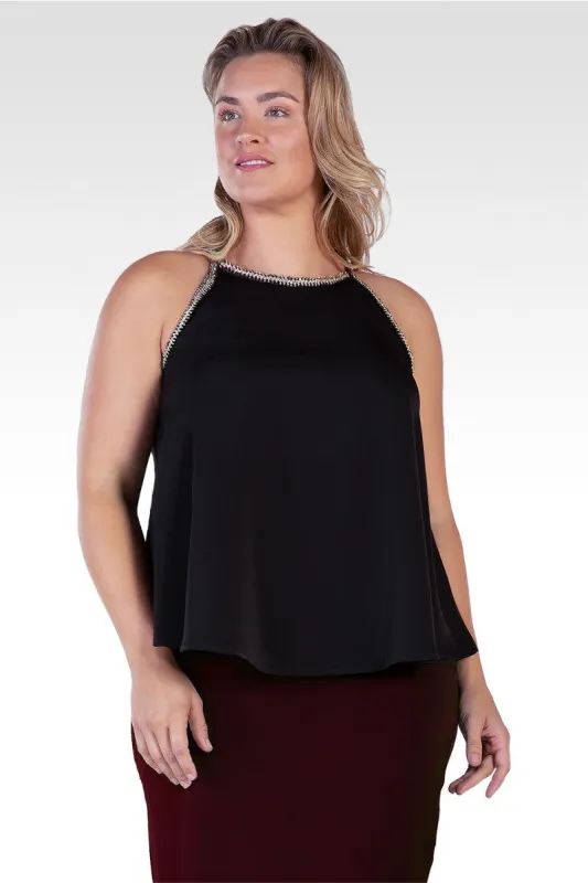 Ara Women's Plus Size Gold Trim Tank Top sold by Standards and Practices