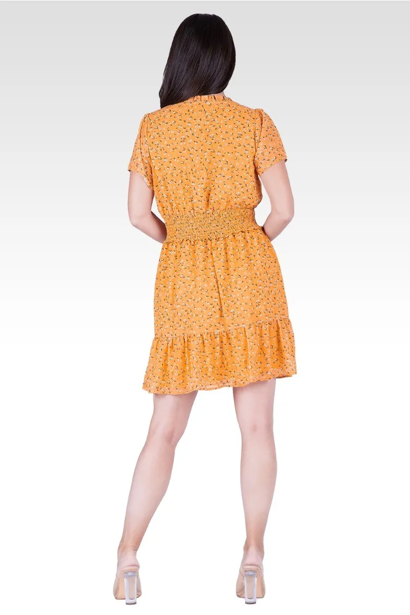 Zaria Women's Floral Print Short Sleeve Mini Dress sold by Standards and Practices product image thumbnail 2