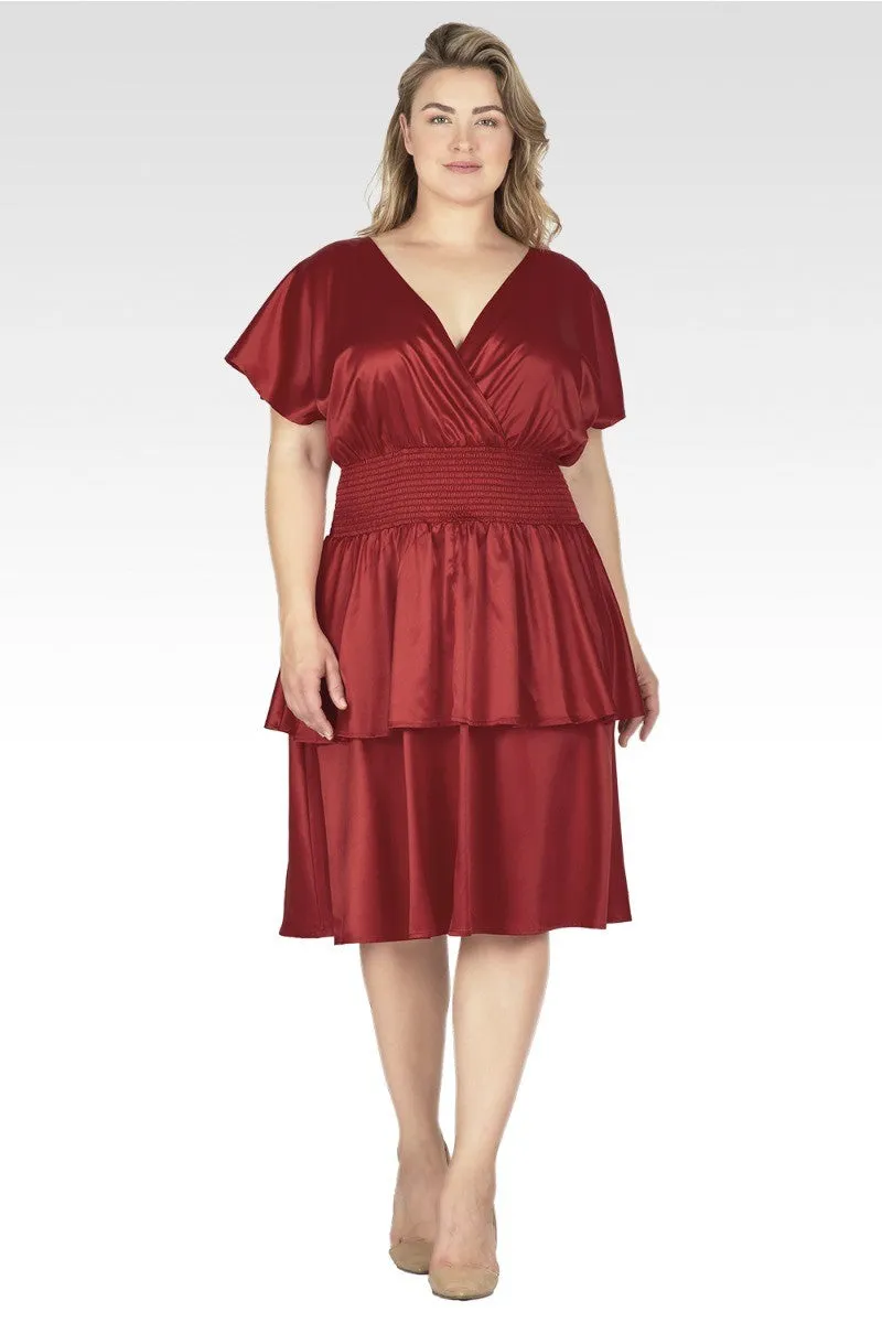 Rouge Women's Plus Size Iconic Satin Midi Dress sold by Standards and Practices