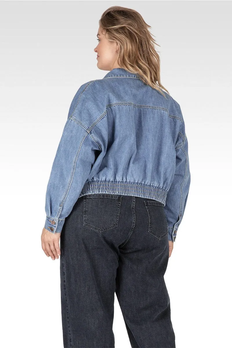 River Women's Cropped Denim Plus Size Jacket sold by Standards and Practices product image thumbnail 2