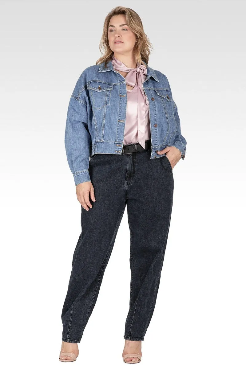 River Women's Cropped Denim Plus Size Jacket sold by Standards and Practices product image thumbnail 3