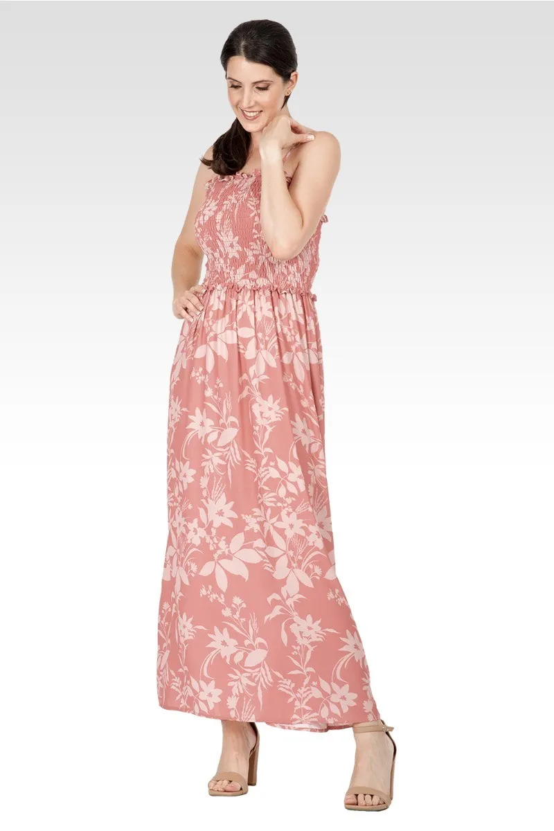 Layla Women's Spaghetti Strap Smocked Bodice Maxi Dress sold by Standards and Practices product image thumbnail 3