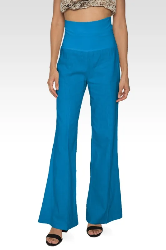 Zen Yoga Pants Linen-Cotton Wide Leg With Fold-over Elastic Waist sold by Standards and Practices