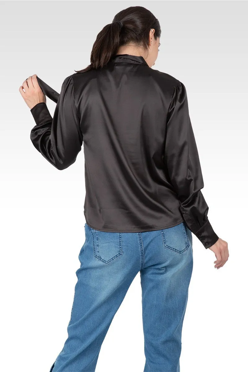 Reily Women's Bow-tie Neck Long Sleeve Blouse sold by Standards and Practices product image thumbnail 2