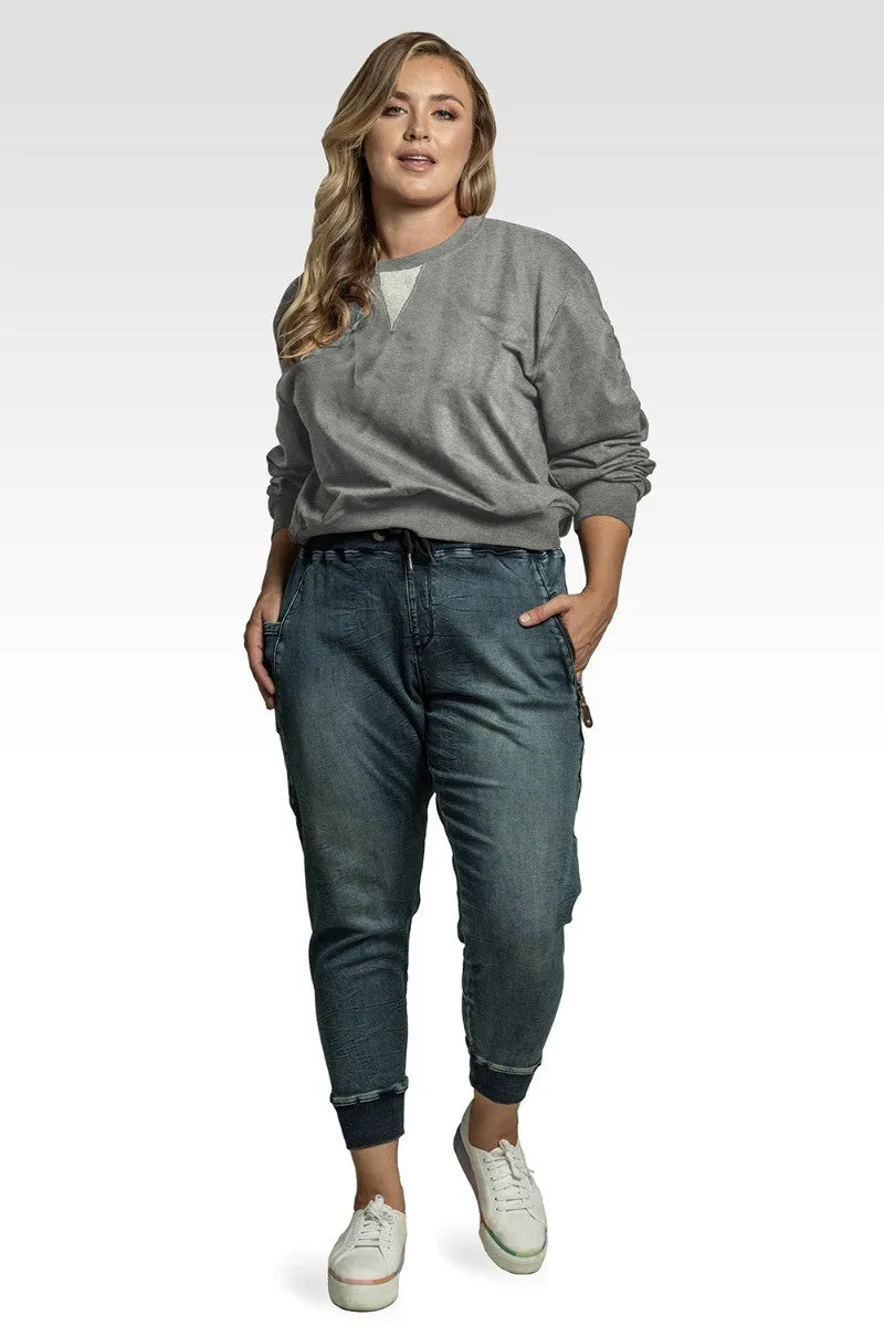 Arie Women's Plus Size French Terry Long Sleeve Ruched Pullover Sweatshirt sold by Standards and Practices product image thumbnail 3