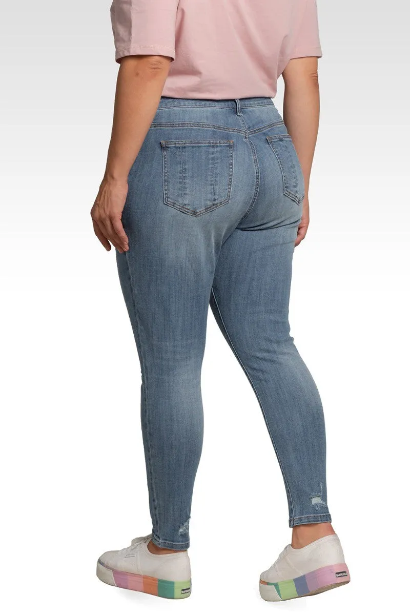 Isabel Women's Plus Slight Ripped Skinny Jeans sold by Standards and Practices product image thumbnail 2