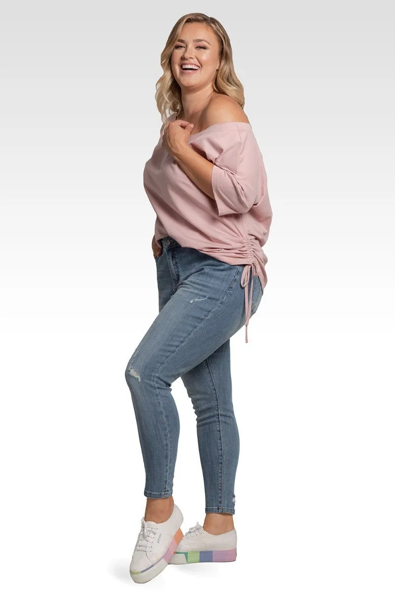 Isabel Women's Plus Slight Ripped Skinny Jeans sold by Standards and Practices product image thumbnail 3