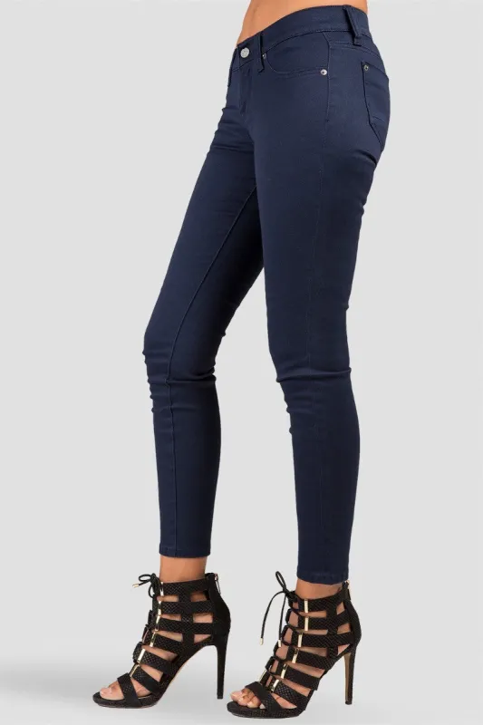 Hi Wire Navy 29'' Capri Faux Front Skinny Jeans sold by Standards and Practices