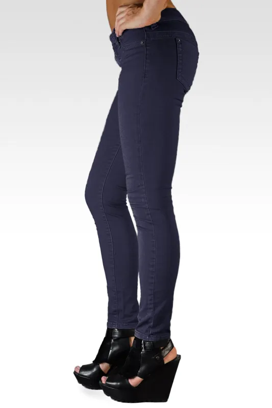 S & P Women's Purple Bomb Premium Color Stretch Denim Skinny Jeans sold by Standards and Practices