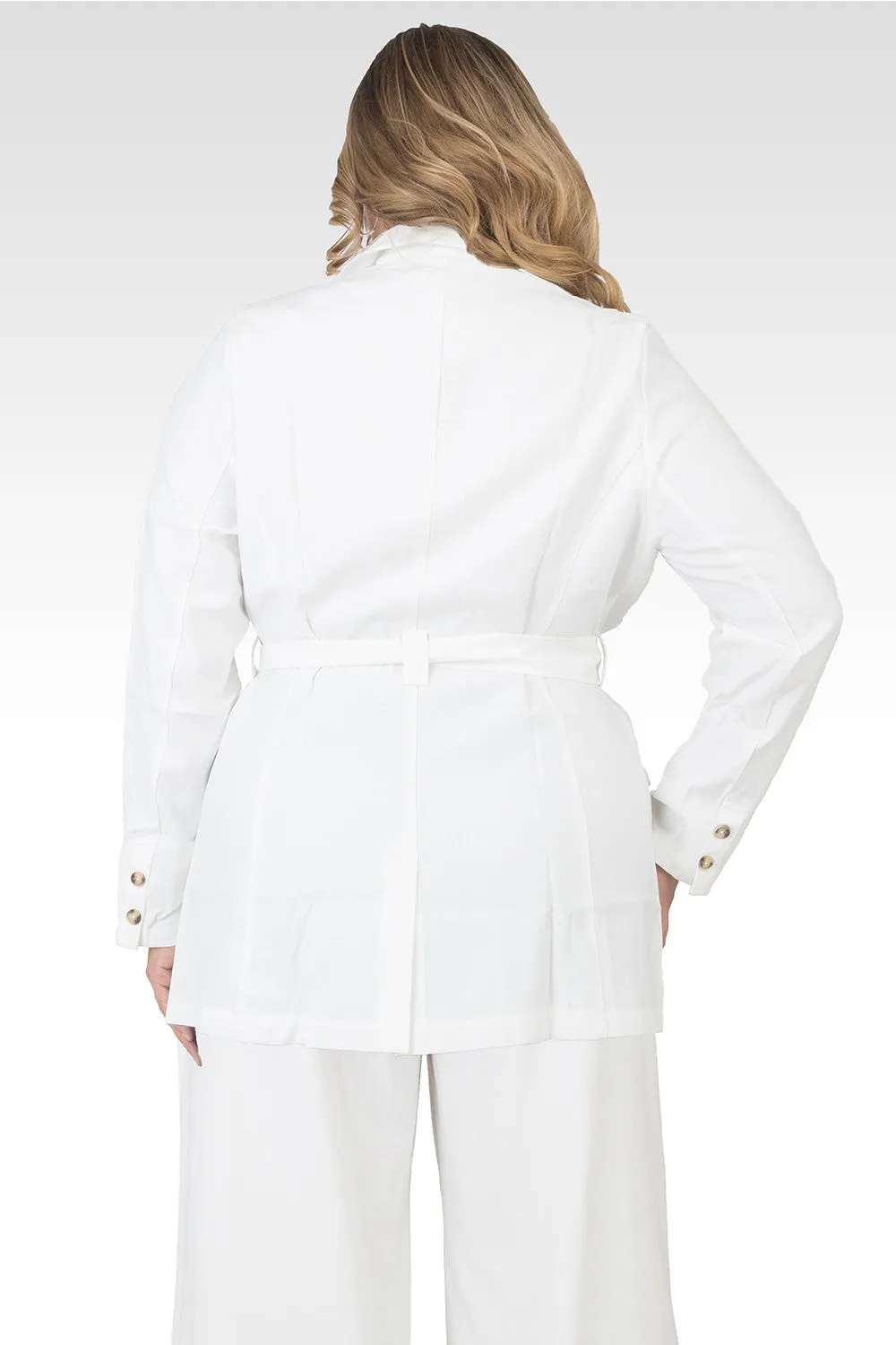 Plus Size Off-White Wrap Blazer sold by Standards and Practices product image thumbnail 3
