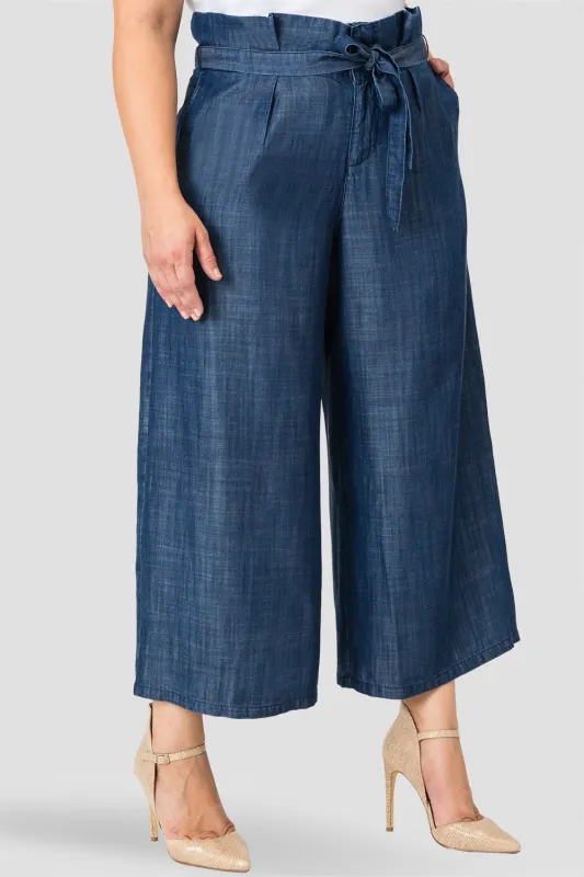 Plus Size Happer Paper Bag Tencel Crop made by Standards and Practices