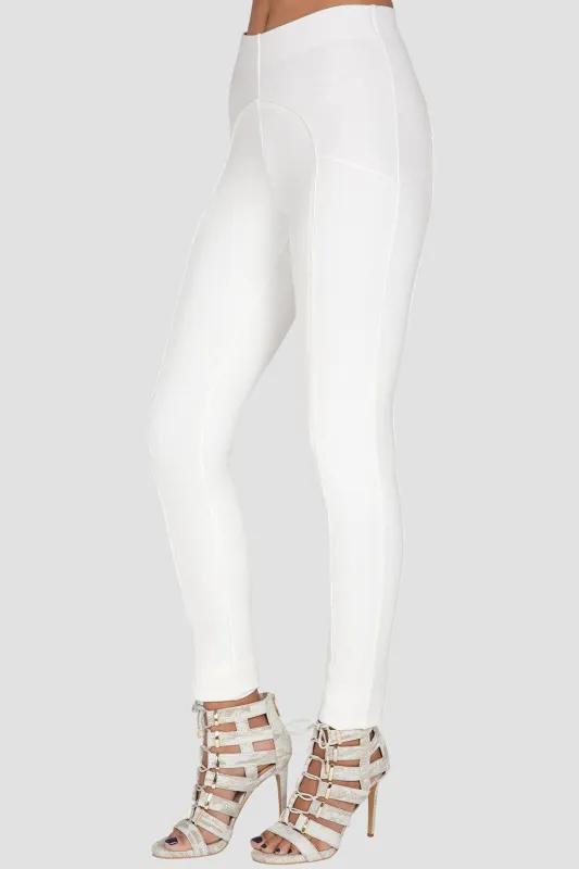 Louise Off-White Ponte Skinny Pants sold by Standards and Practices