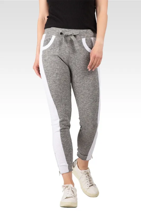 Sami French Terry Mesh Side Ankle Zip Pull On Jogger Pants sold by Standards and Practices