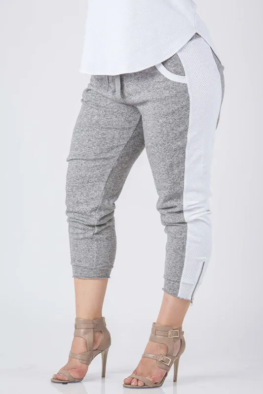 Sami French Terry Mesh Side Ankle Zip Pull On Jogger Pants - SP Plus sold by Standards and Practices