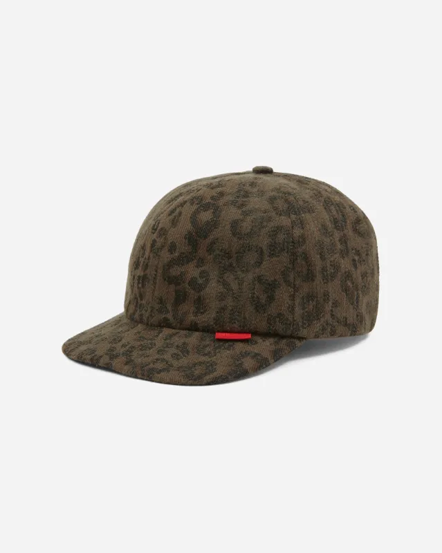 Textured Mini Brim Hat Leopard sold by FUGAZI