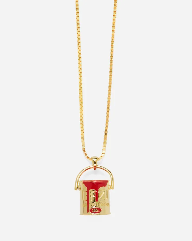 Paint Bucklet Necklace Gold sold by FUGAZI