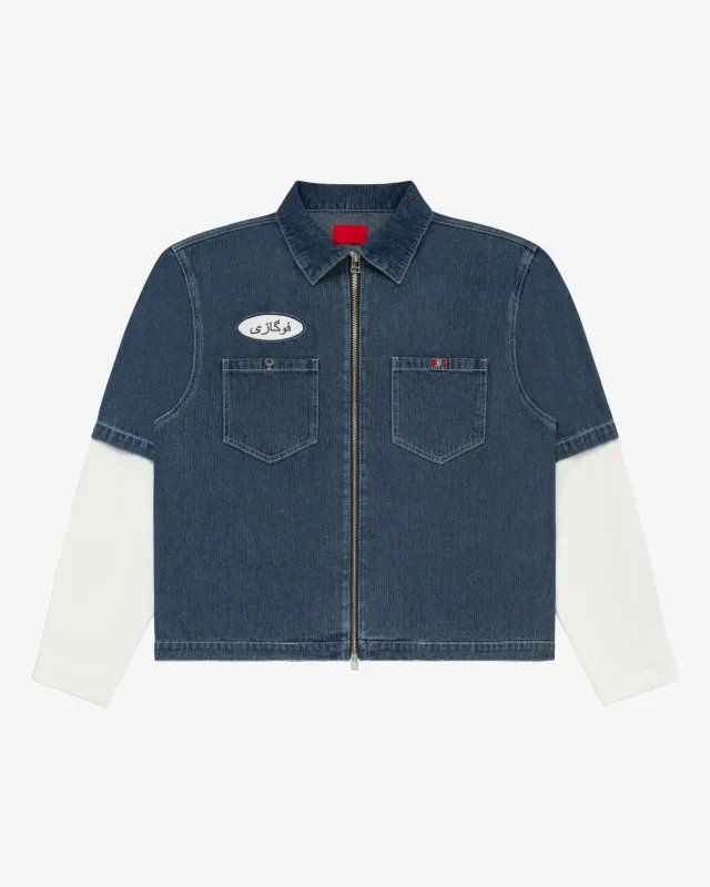 Layered Farsi Work Shirt Navy sold by FUGAZI