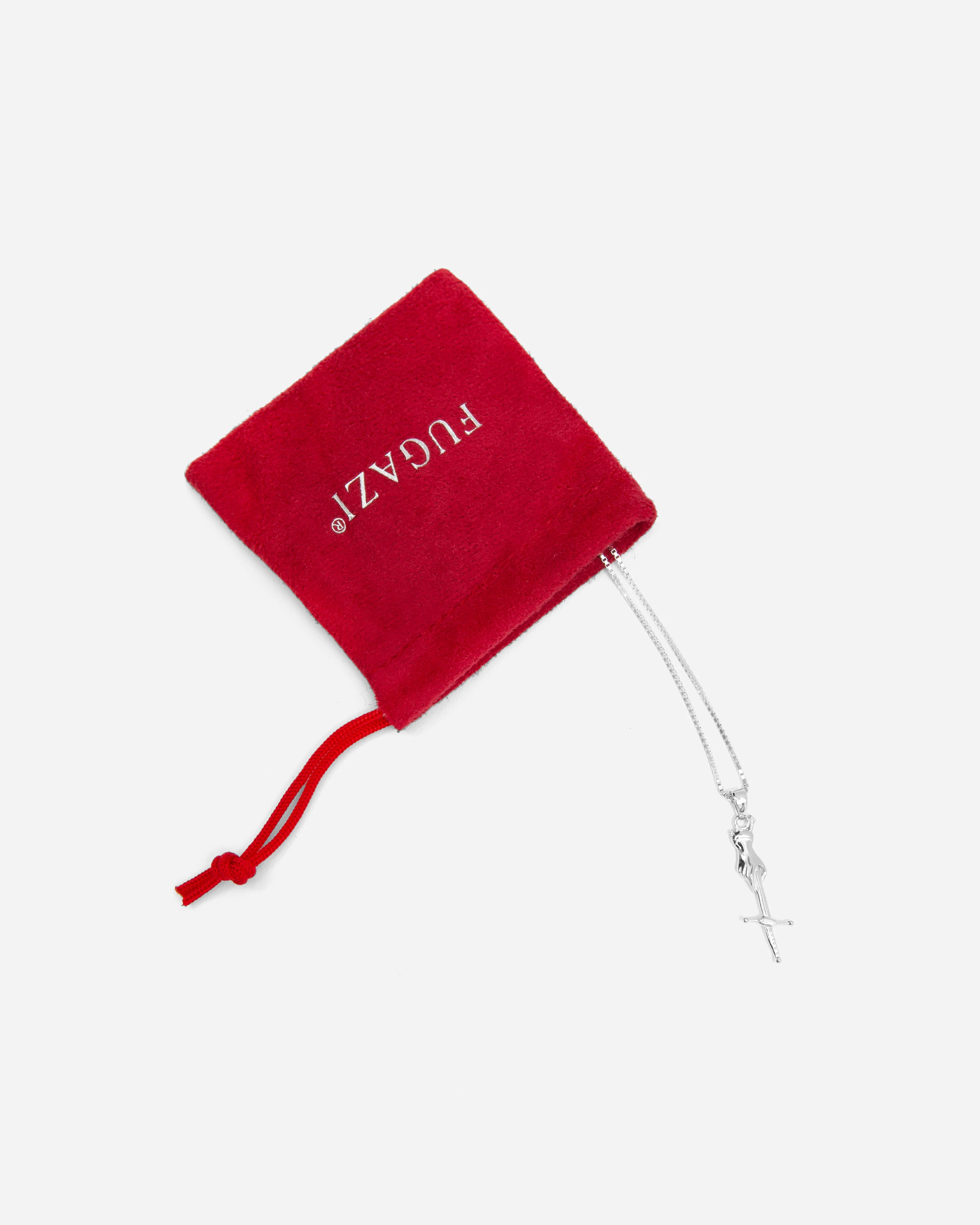 Hand & Dagger Necklace White Gold sold by FUGAZI product image thumbnail 3