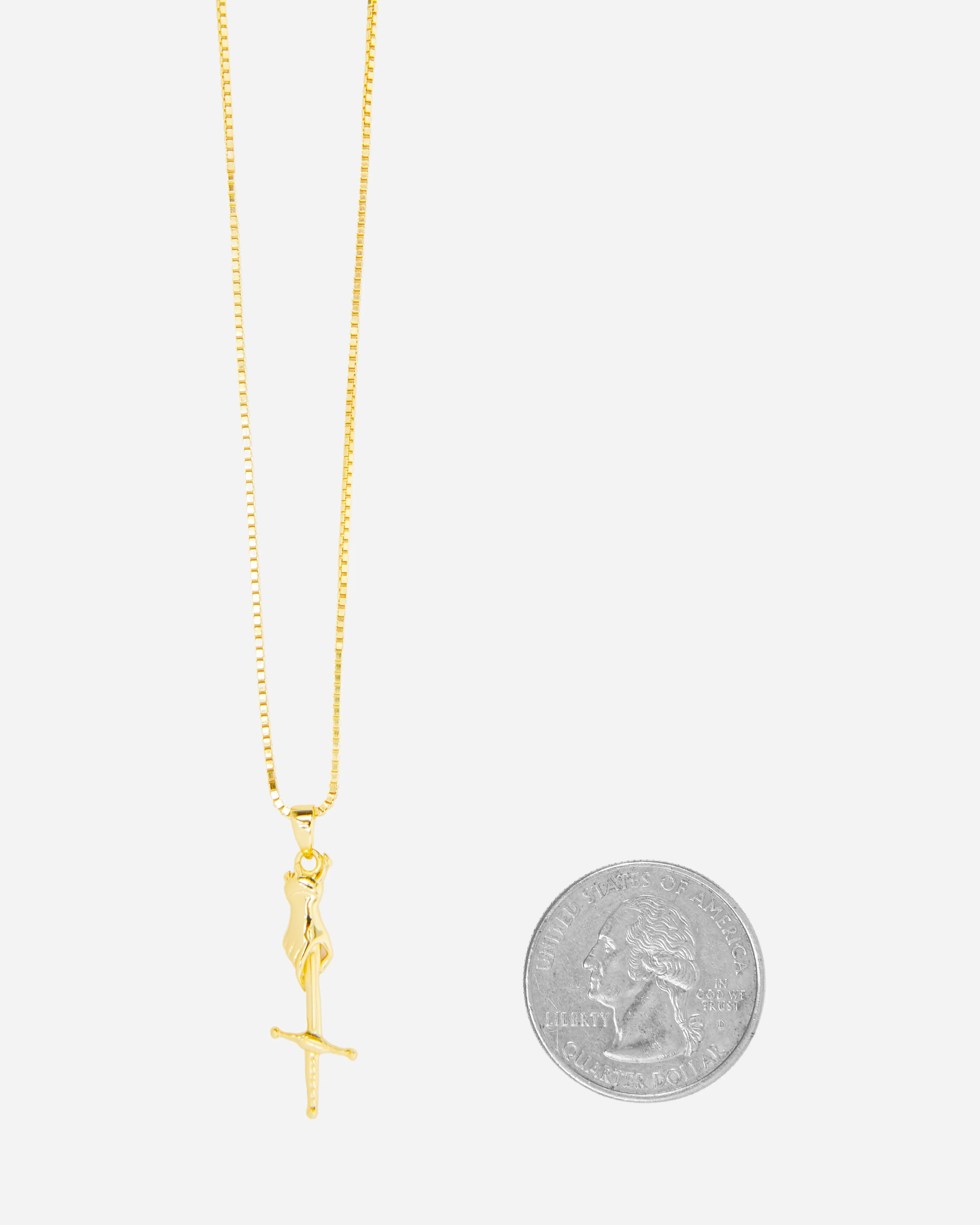 Hand & Dagger Necklace Gold sold by FUGAZI product image thumbnail 2