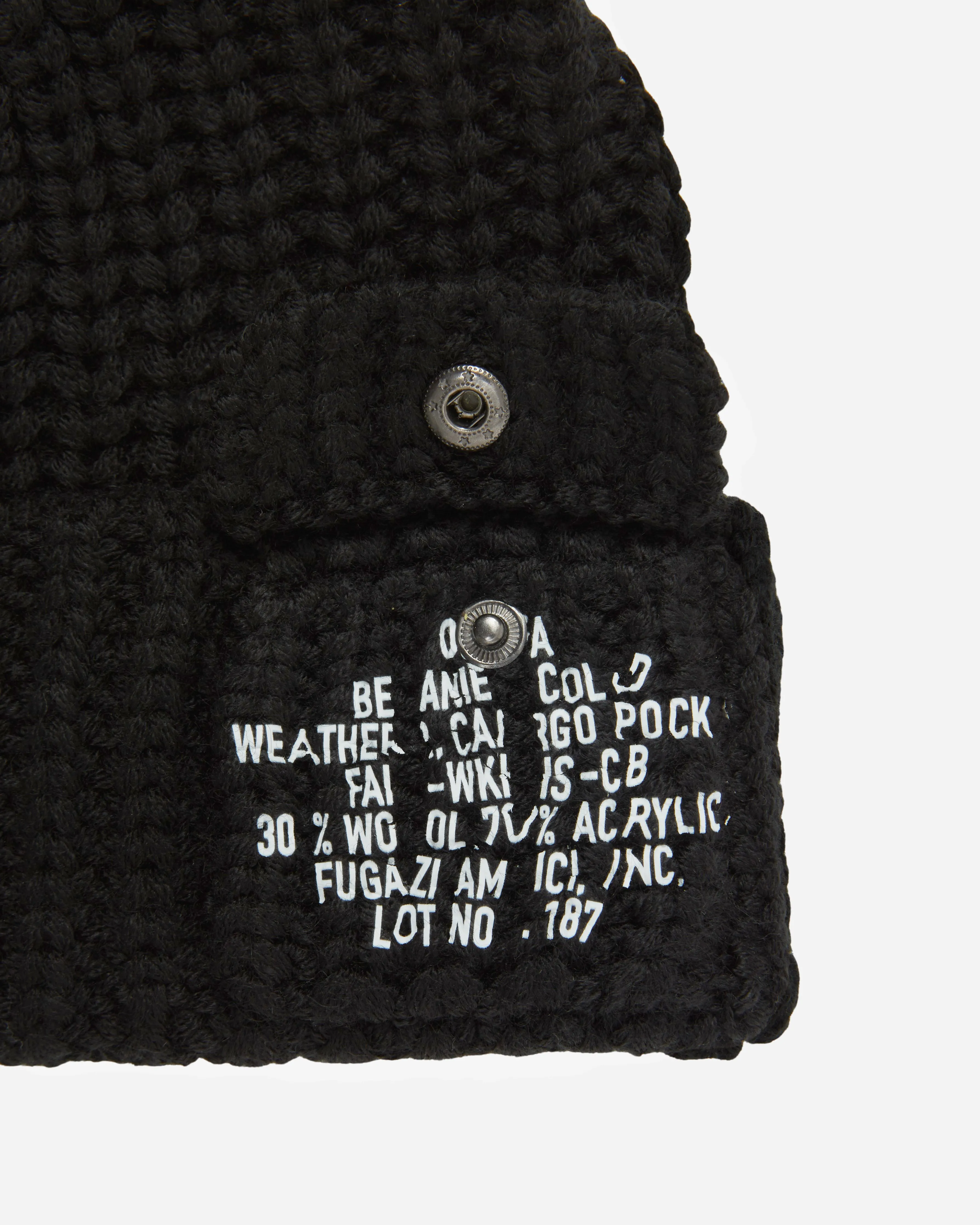 Cargo Knit Beanie Black sold by FUGAZI product image thumbnail 2