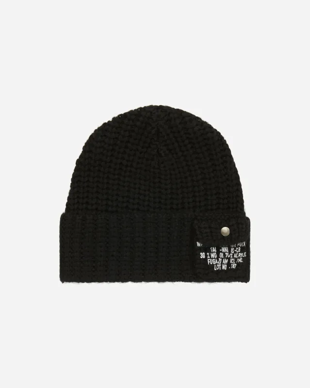 Cargo Knit Beanie Black sold by FUGAZI