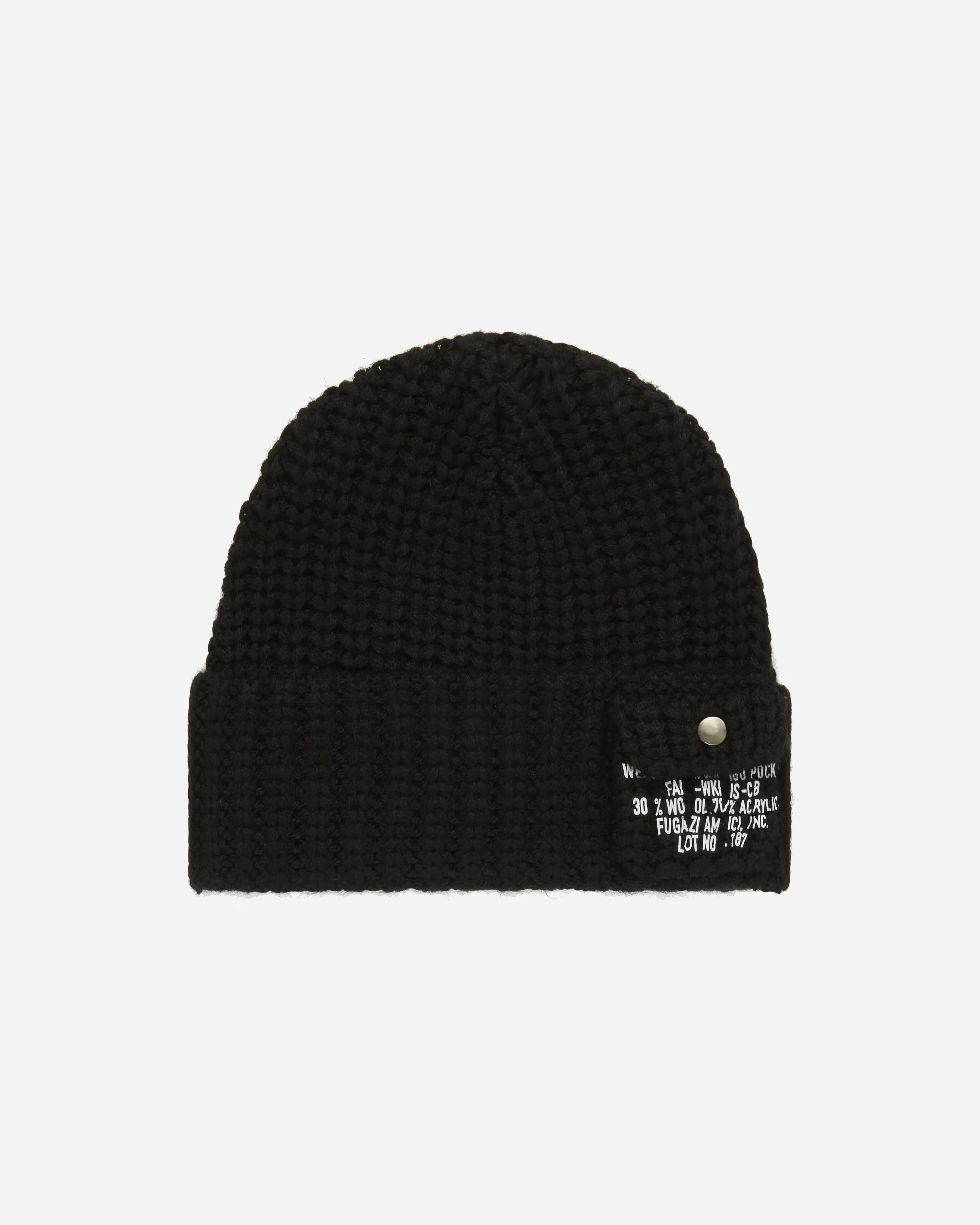 Cargo Knit Beanie Black sold by FUGAZI
